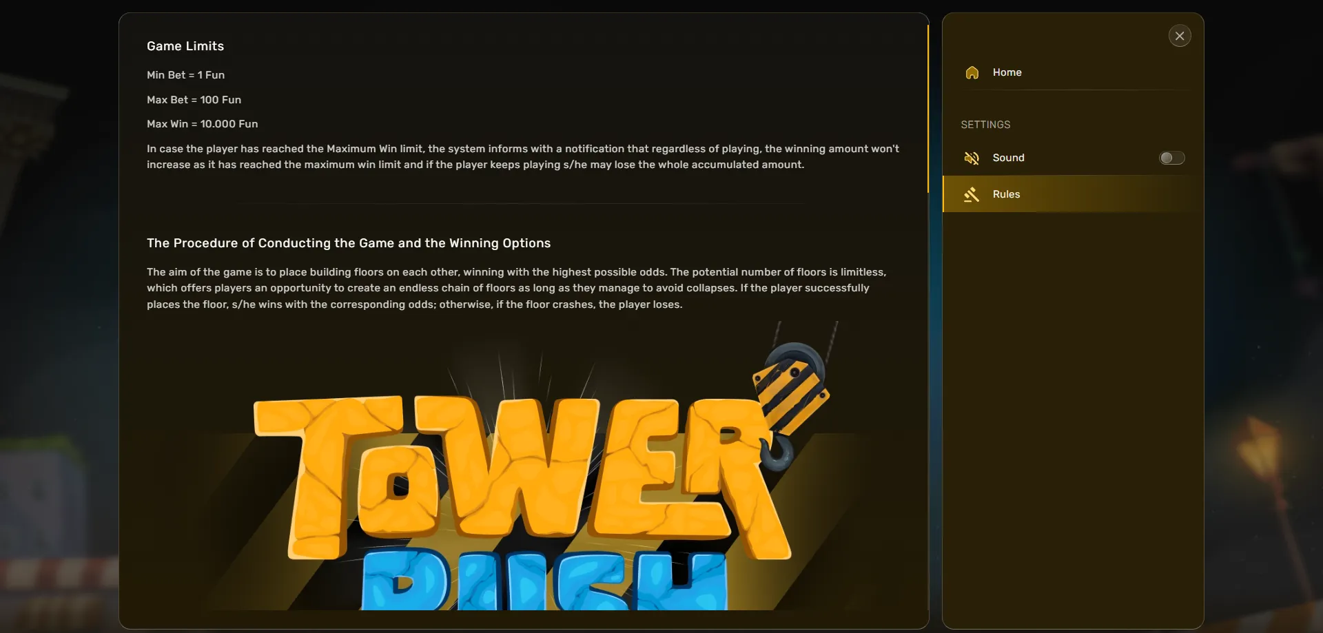Tower Rush casino bonus terms and wagering requirements explained